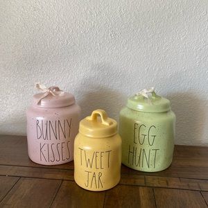 Rae Dunn easter canisters